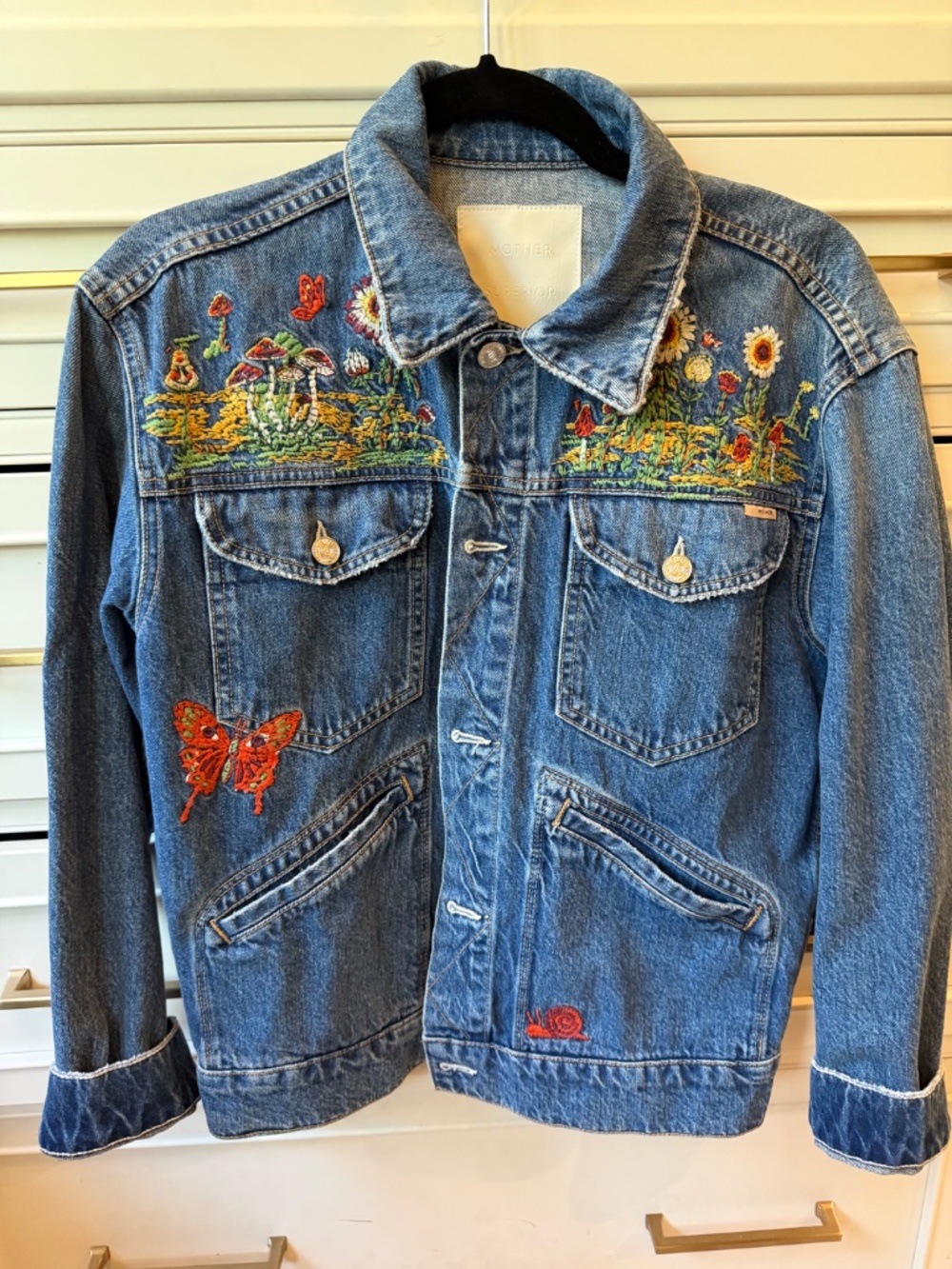 NWT mother denim ‘the mountain drifter’ embroidered jacket - Picture 2 of 6